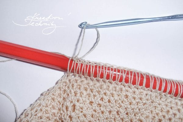 Háčkování přes tužku