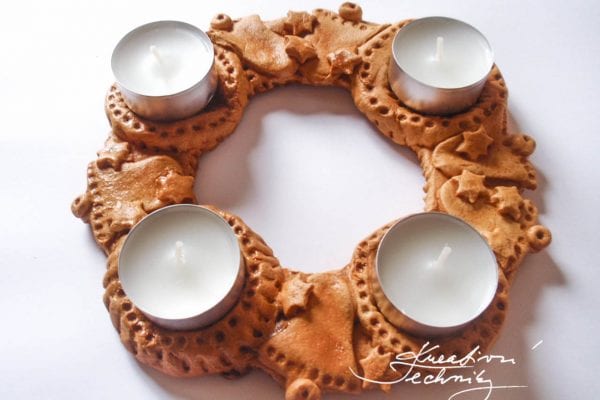 Salt dough Advent Wreath