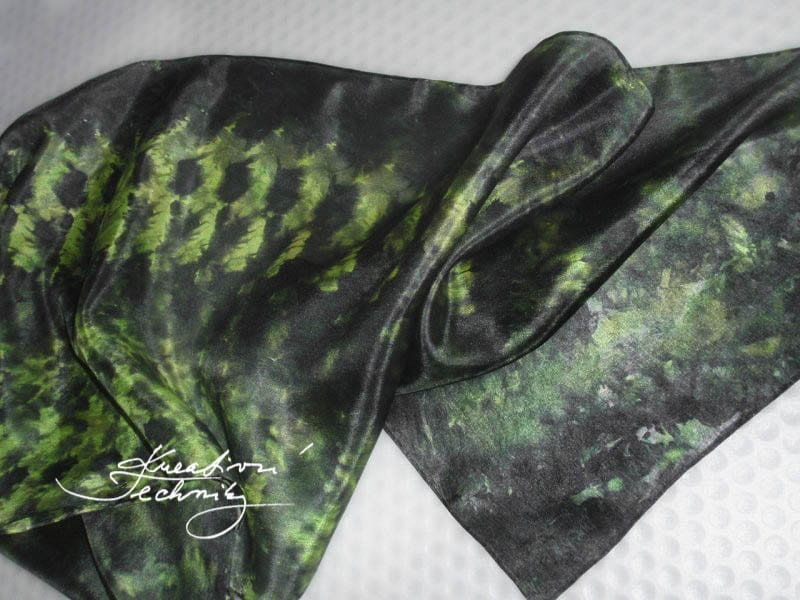 Jak batikovat? Batikovaná hedvábná šála. Shibori, batika, barvení látek, barvení hedvábí. DIY návody, nápady, inspirace