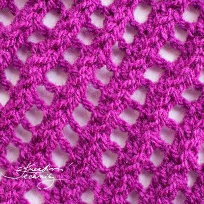 Knitting Stitches No. 2: Diagonal Lace Stitch