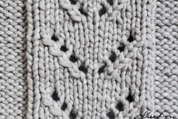 Vzory na pletení č. 3: ažurový vzor do V