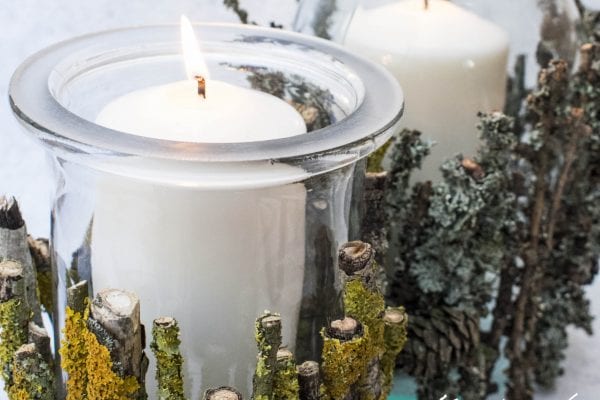 Mason jar candle holders