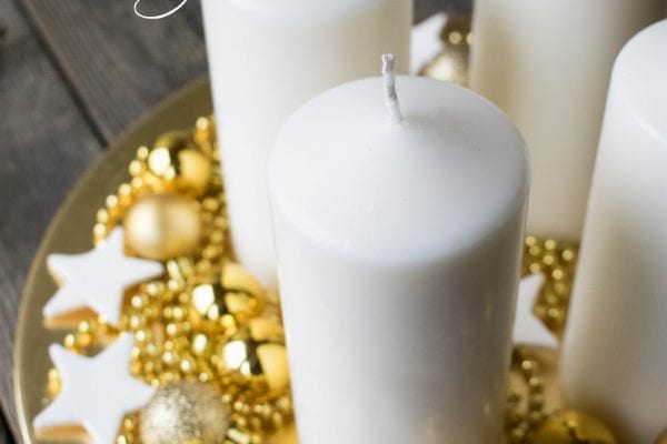 Golden Advent Wreath