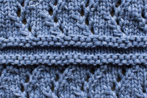 Vzory na pletení č. 5: ažurový vzor v pruzích