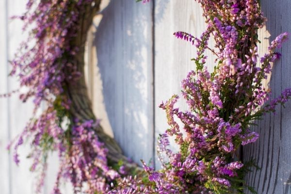 Podzimní věnec z vřesu