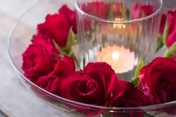 Romantický svícen na Valentýn