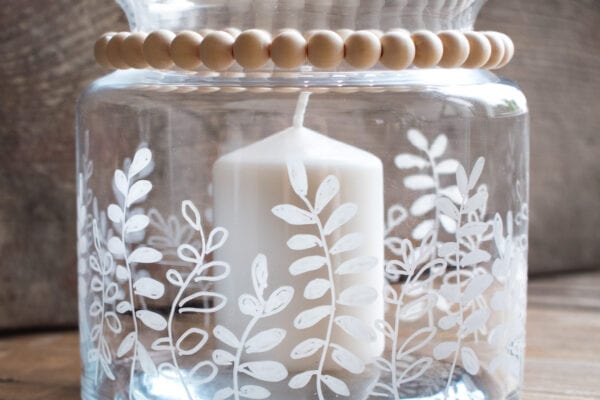 Skleněný svícen: DIY dekorace