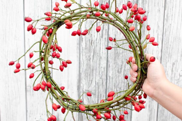 Podzimní věnec bez korpusu: Šípkový