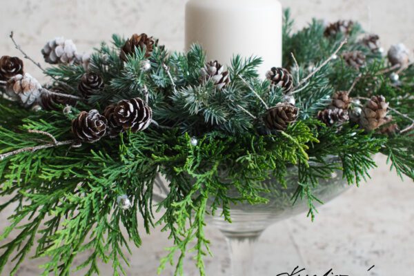 Vánoční svícen na stůl