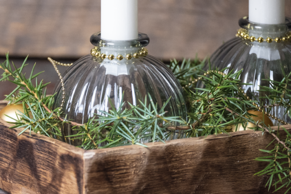 Adventní svícen na stůl 2x jinak