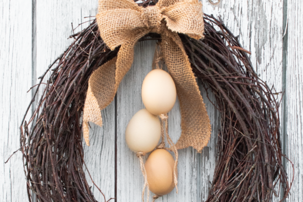 Velikonoční věnec na dveře