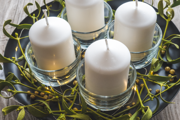 Adventní svícen na stůl