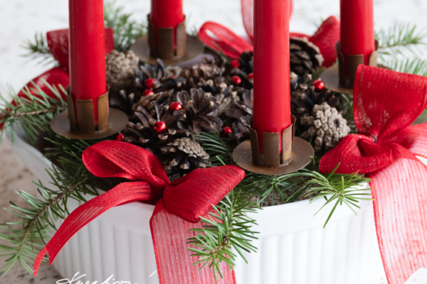 Adventní věnec na stůl